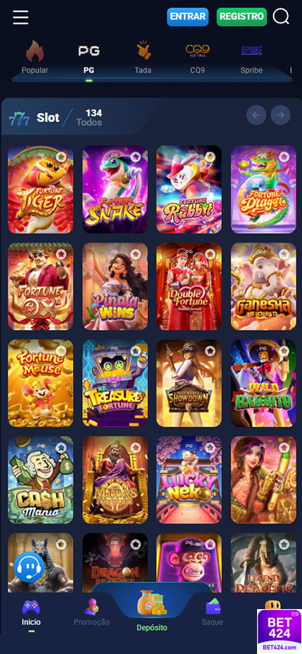 Prêmios Jogos bet424.com